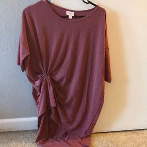 Lularoe high low tunic, stretchy salmon color